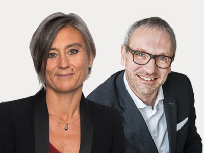 Claire Farge, avocate au cabinet Fidal, et Dominique Davodet, avocat au cabinet Fidal et président de Fidal Fiducie